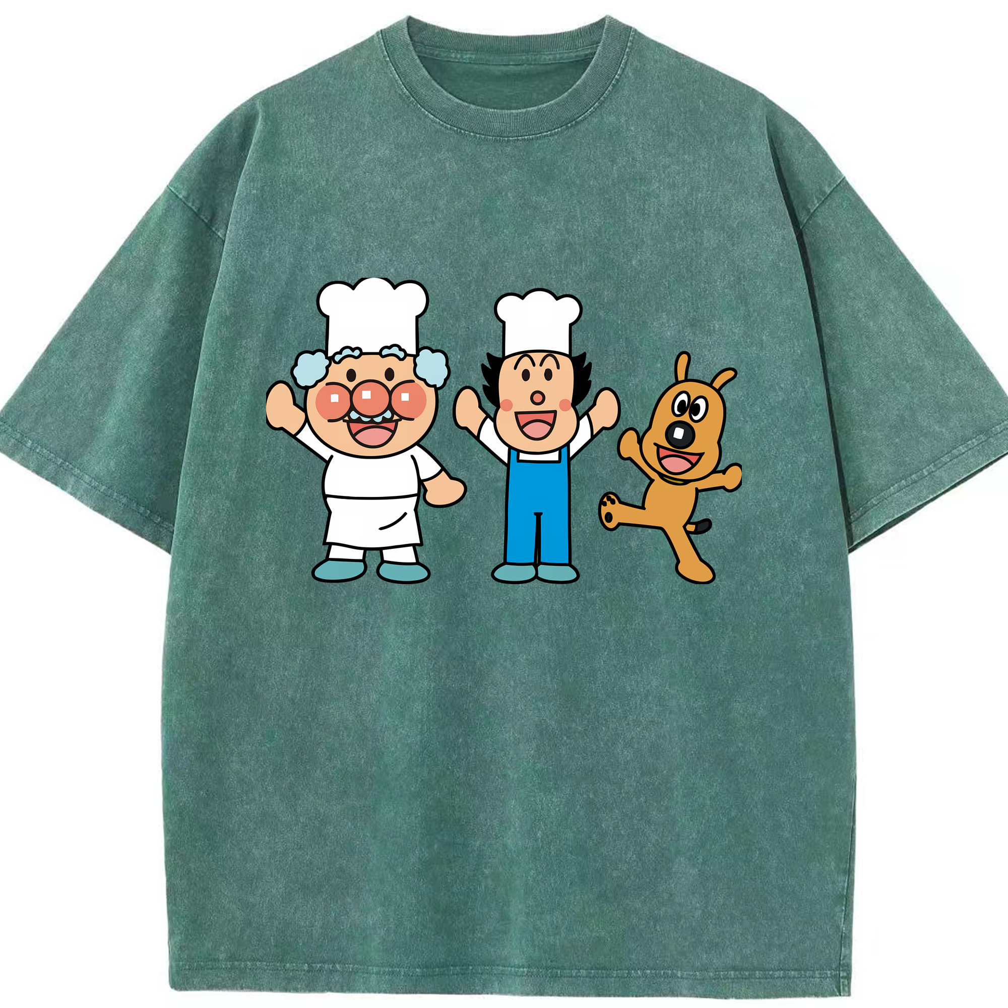 （画像用） アンパンマン Anpanman 綿100% ヴィンテージ風 半袖Tシャツ（フロントプリント）
